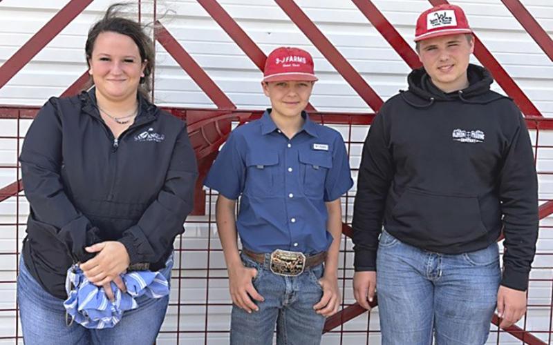 Wellington Future Farmers of America (FFA) members competed Friday, April 10 at the Area 1 Cotton Judging Contest in Slaton where they placed seventh overall. From left: Brecklyn Powell, ninth high individual; Wade Patterson; Kane Waters.