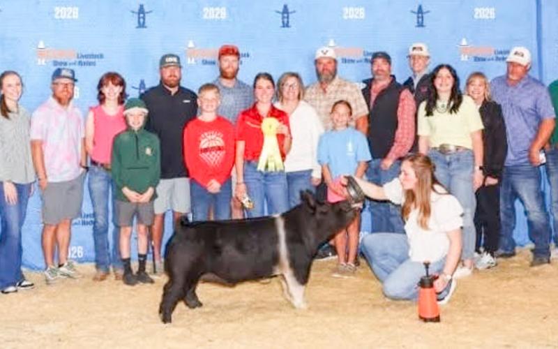 Wellington High School junior Maggie Tillman spends her spring break at the Houston Livestock Show and Rodeo (HLSR), placing fifth with her middleweight Hampshire barrow on Tuesday, March 17 and earning a coveted spot in the HLSR sale later this week. Wellington High School