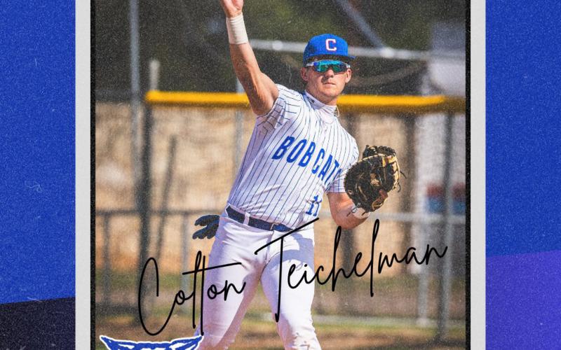 The Childress Bobcats take District 1-3A All-District selections, including first team selections Creedan Bell, outfield, Brody Hightower, catcher, Crewz Keys, pitcher, and Colton Teichelman, infield; second team selections Koen Galligan, infield, Kade Maldonado, outfield, and Luke Rodriguez, pitcher; and Honorable Mentions Mason Overmiller, infield, and Keagan Sides, outfield. CHILDRESS BOBCAT BOOSTERS