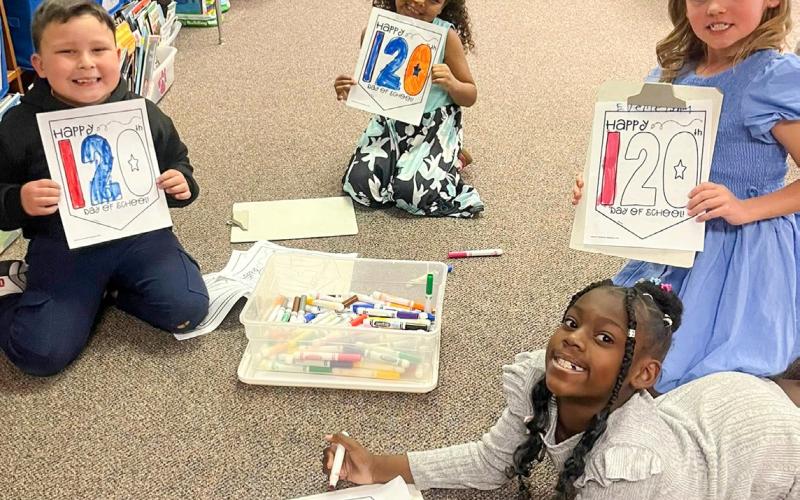 Childress Elementary School students celebrate 120 days of learning