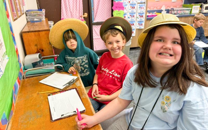 Childress Elementary School puts on their thinking caps