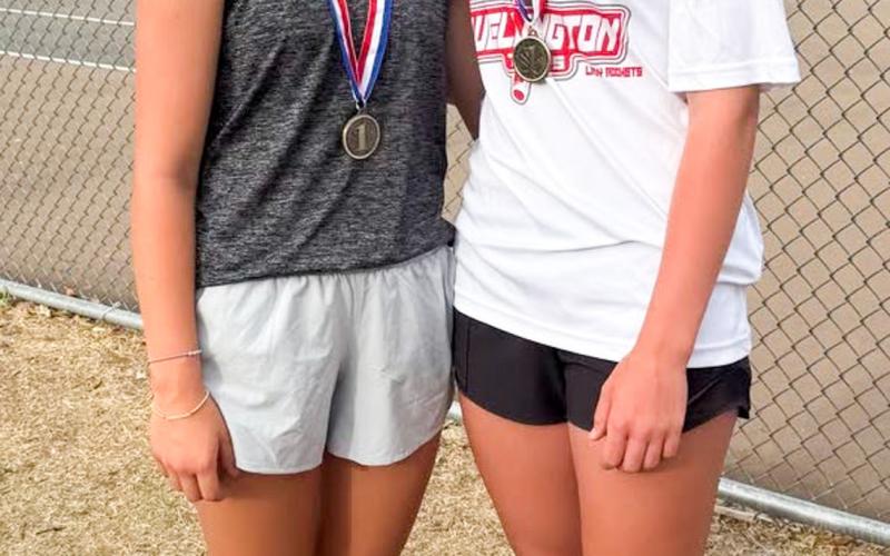 Ava Kate Inman, left, and Kaesyn Kane, first-place girls’ doubles; Inman, first-place girls’ singles; Kane, second-place girls’ singles.
