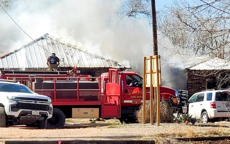 A fire destroys the home of Kevin and Lori Schlie, located at 715 N. 10th, Saturday, Feb. 28. Memphis Chamber of Commerce
