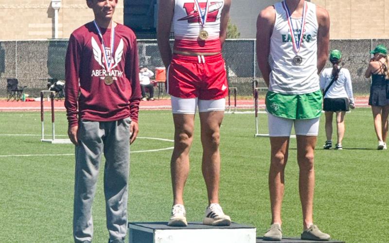 Wellington’s Major Brown punches his ticket to state, taking a firstplace finish in triple jump at the UIL 2A Region I Track and Field Championships Friday, May 1-Saturday, May 2 at West Texas A&amp;amp;M University. WELLINGTON HIGH SCHOOL