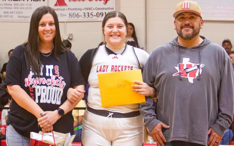 Eryn Torrez is the daughter of Edward and Kayla Torrez. She has played varsity basketball for the Lady Rockets for three years. After high school, Eryn plans to attend Southwestern Oklahoma State University to major in radiology.