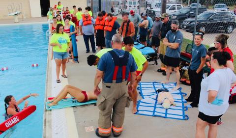 First responders take part in water rescue training