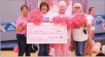Childress cheerleaders donate over $3,000 toWe Can Care