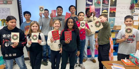 Memphis Middle School sixth- and seventh-grade students send Christmas cards to Memphis Convalescent Center residents. Memphis ISD