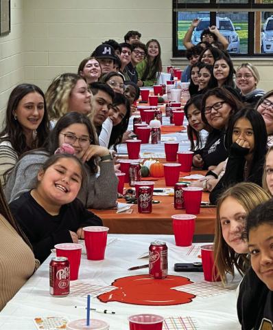 Memphis High School Family, Career and Community Leaders of America (FCCLA) members host Friendsgiving, welcoming over 60 individuals for food, friendship and fun. Photo Courtesy of Memphis ISD