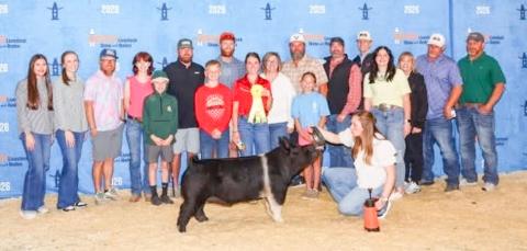 Wellington High School junior Maggie Tillman spends her spring break at the Houston Livestock Show and Rodeo (HLSR), placing fifth with her middleweight Hampshire barrow on Tuesday, March 17 and earning a coveted spot in the HLSR sale later this week. Wellington High School