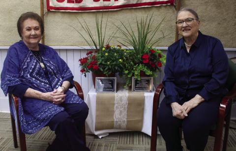 Childress County Heritage Museum dedicates trees to former board members Barbara Currie, Judy Johnson