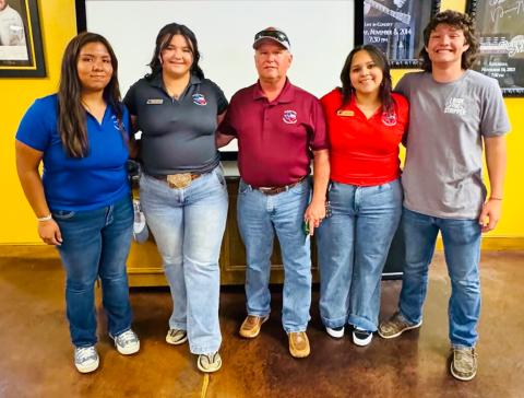 Texas 4-H Water Ambassadors, including, from left, Yolanda Escovedo, Jacy Lampe, Texas A&M AgriLife Extension Program Specialist II and Program Director David Smith, Anna Granadoz and Westin Wiebe, partake in the Friday, June 13 event as instructive program panelists.