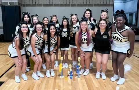 Memphis Middle School and Memphis High School cheerleaders attend a National Cheerleading Association (NCA) cheer camp Tuesday, June 3-Friday, June 6 at Texas Tech University in Lubbock. 