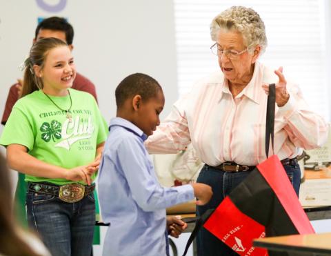 American rancher and cattlewoman Minnie Lou Bradley’s hands-on approach makes an impact on the lives of Childress County youth. Considered an innovator in the beef cattle industry, the National Cowgirl Museum and Hall of Fame inducted Bradley in 2006 at the age of 75.