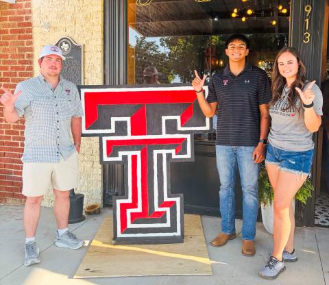Texas Tech Alumni-Wellington Chapter celebrates its three scholarship recipients for the 2025 year. Caleb Strickland, left, and Anthony Ortiz will be heading to Lubbock in a few short weeks, while Madison Waters will begin her first year of Texas Tech Veterinary School of Medicine in Amarillo.  