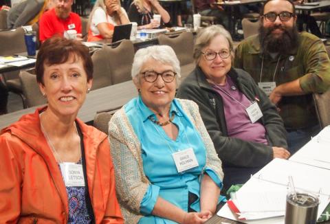Among the Texas Panhandle Democratic County Chairs at the 22nd Biennial Secretary of State Election Law Seminar for County Chairs are, from left, Sonia Letson, of Armstrong County, Grace Holman, of Childress County, Jean Taylor, of Donley County, and Bert Couch, of Moore County. The Elections Division of Texas Secretary of State presented the seminar.