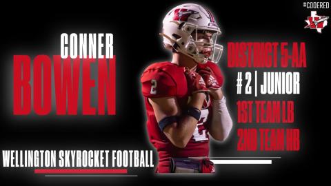Conner Bowen, First Team Linebacker, Second Team Halfback