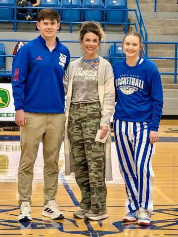 Childress High School juniors Crewz Keys, left, and Sara Davis, right, were recently named the McDonald’s Big Mac of the Week, announced Wednesday, Jan. 21. Back from a shoulder injury sustained in the early season, Davis went 7-of-8 from the three-point line her first two games back on the floor, while Keys has averaged 15 points per game since the Bobcats began district play. 