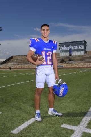 Childress High School senior Jacob Mora was recently named to the 2025 Padilla Poll Coaches 3A DII All-State First-Team Defense as a linebacker, announced Friday, Jan. 30.  