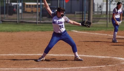 The Childress Lady Cats are shutout by the Shallowater Fillies Tuesday, April 16. Photos by Childress High School Yearbook Staff