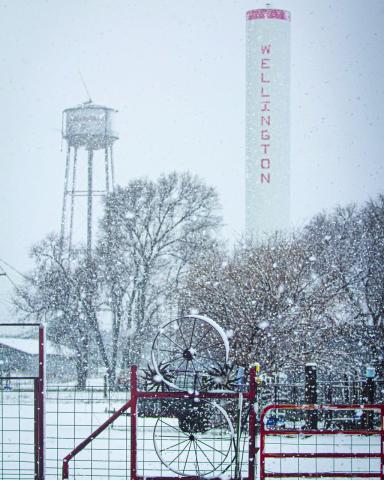 Photographer Harley Warrick, of HZW Media, captures the essence of a smalltown Wellington Skyrocket snow day Saturday, March 8. Collingsworth County received onetwo inches of moisture as huge snowflakes blanked the area throughout the day with temperatures hovering around 32 degrees. HZW Media
