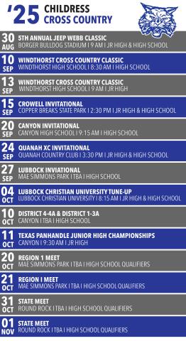 Childress cross country to open season at JeepWebb Classic