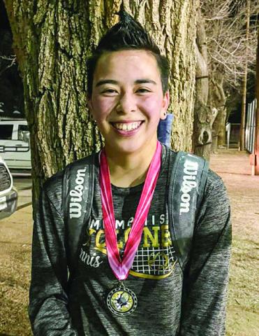 Corrina Torres medals second in the girls’ singles at the Wellington Tennis Tournament Wednesday, March 1, followed by another second-place finish at the Tascosa Tournament Tuesday, March 7 in Amarillo.