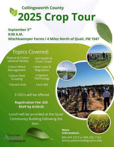 Collingsworth County announces  2025 Crop Tour