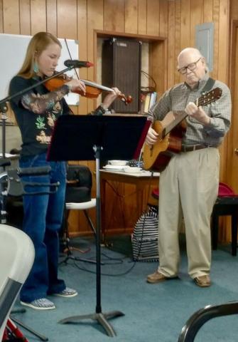 Elliott performs at Childress Senior Citizens Center