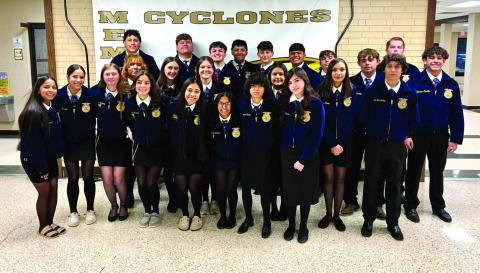 Memphis High School Future Farmers of America (FFA) members compete in the Greenbelt District Leadership Development Events (LDEs) Monday, Nov. 10 in Memphis. Memphis ISD