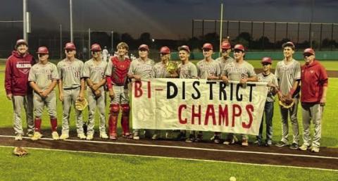 The Wellington Skyrockets take a 15-4 win over the Sanford-Fritch Eagles Wednesday, April 30, earning the bi-district championship title. Wellington High School