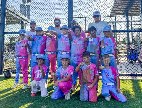 The 9U Tornadoes baseball team takes second in the silver bracket during the Summer Battle Tournament in Norman, Okla. Back row, from left: Tanner Gillem, Jason Sykes, Anthony Torres, Rody Crim. Middle row, from left: Jett Brendle, Knox Latta, Isaac Granados, Keegan Crim, Isaiah Torres, Angel Flores, Ty Walker. Front row, from left: Austin Whitefield, Wyatt Boatman, Colton Sykes, Kestyn Crim. Courtesy Photo
