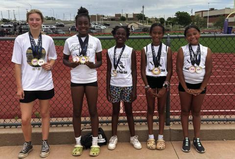 Texas Panhandle Track and Field Club athletes compete at the RUN West Texas track and field meet Saturday, May 17 at River Road High School in Amarillo. Texas Panhandle Track and Field Club