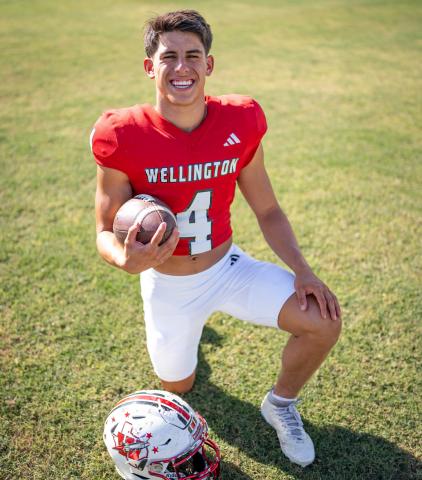 Wellington’s Noah Cantu was recently selected in Press Pass Sports’ Top 10 Texas Panhandle and South Plains Football Performers from Week 9, announced Sunday, Oct. 26. Cantu, a senior running back for the Skyrockets, made play after play in Wellington’s 67-7 victory against Shamrock Friday, Oct. 24, scoring five touchdowns on 67 rushing yards with only nine carries to secure the Skyrockets are playoff bound and remain unbeaten in district. HZW Media