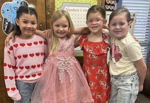 Wellington Elementary Sparklers send Valentine vibes