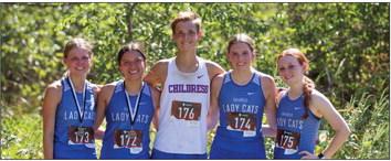 Childress High School cross country athletes, including Sophie Stephens, left, Clarissa Gamboa, Austin Bradley, Natalie Pierce and Brooke Pierce, compete in a recent cross country invitational. Through the Lens of Liz/Elizabeth Oronia