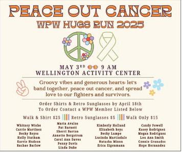 WPS slates‘Peace out Cancer’walk for HUGS