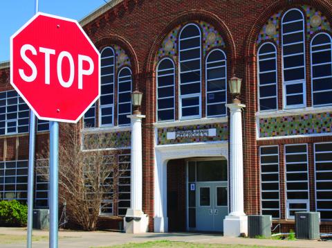 All-way stop recently introduced at Childress Junior High