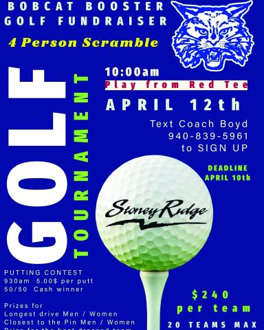 Golf Tournament to benefit Bobcat Booster Club