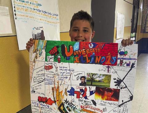 Sixth graders research higher education options