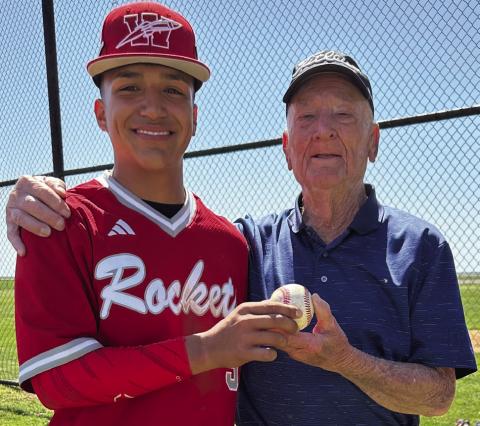 Stallings throws the first pitch to openWellington Little League season