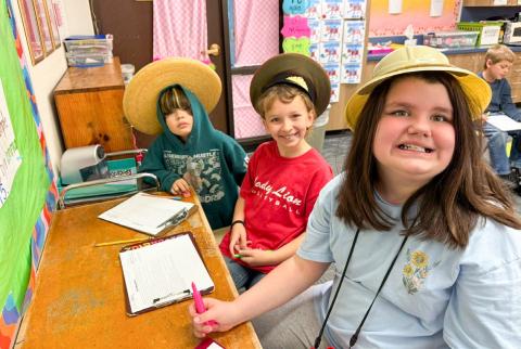 Childress Elementary School puts on their thinking caps