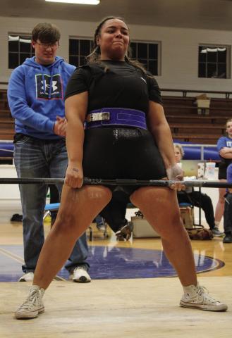 Lady Cats, Lady Cyclones compete at Childress powerlifting meet