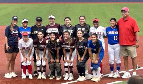 Childress’ Jaycee Lepe, a Childress High School Class of 2025 graduate, represented the Lady Cats for the final time at the Greater West Texas Softball Coaches Association (GWTSCA) All-Star Game Friday, Jun 13 at Frenship High School’s Tiger Field in Wolfforth. Playing for Team West, Lepe aided in a 15-2 victory over Team East, finishing the game 2-2 with a triple, a walk, one RBI and one stolen base. Courtesy Photo