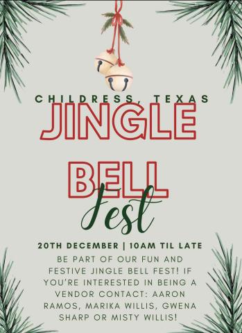 Jingle Bell Fest, a full day of holiday fun for all ages, including Christmas caroling, photos with Santa, a cookie contest and more, will take place from 10 a.m.-8 p.m. Saturday, Dec. 20 at Fair Park. Jingle Bell Fest