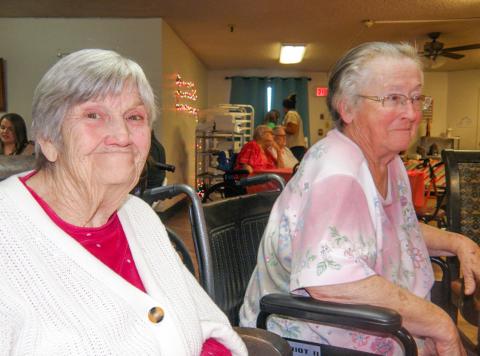 Childress Healthcare Center residents greeted with early visit from Old Saint Nick