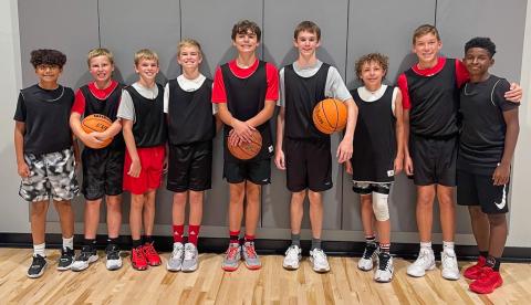 Wellington Junior High Firecrackers Ivan Cruz, left, Miles Ouellette, Damon Keys, Jax Heflin, Jax Cantu, Kyler Keys, Easton Wischkaemper, Cix Killian and TJ Coffee travel to Elk City, Okla., where they made a 5-4 showing in the basketball tournament last week. Photo by Megan Wischkaemper