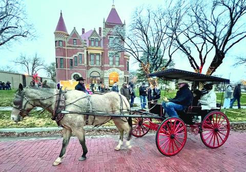 Organized by a group of volunteer elves and supported with promotional efforts through the Clarendon Chamber of Commerce and Economic Development Corporation, carriage rides will once again be part of Donley County’s Small Town Christmas occasion this Saturday, Nov. 30. Photo Courtesy of The Clarendon Enterprise