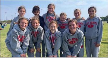 The Lady Firecracker cross country team competed in the Amarillo Invitational at Rick Klein Park Saturday, Sept. 10. Front row, from left: Addi English, Maci Brewer, Tatum Kane, Ceighley Killian. Back row, from left: Anna Henard, Ayzlin Menefield, Ellie Thomas, Elli Oullette, Maggie Tillman, Ingrid Granadoz. Courtesy Photo