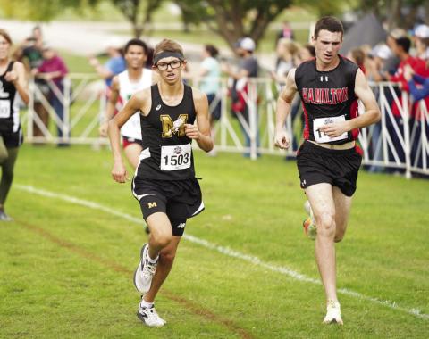 Ryder Robison competes at the 2022 Texas UIL Class 2A State Cross Country Championship at Old Settlers Park in Round Rock. Photo Courtesy of UIL